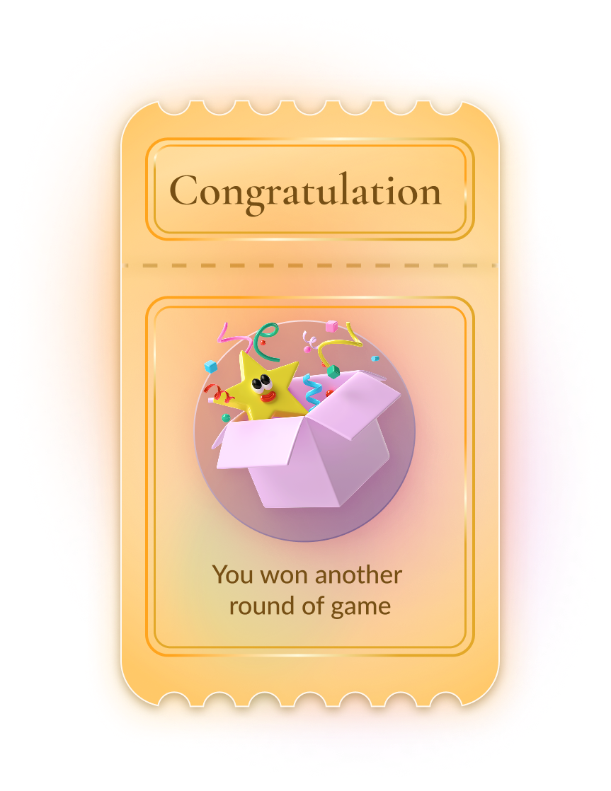 Congratulations ticket